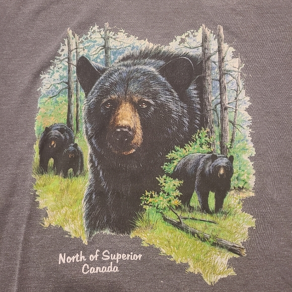 Vintage 90s Bear Graphic Tee Size:XL - Picture 2 of 3